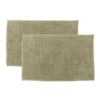 Kit 2 Tapetes Banheiro Bolinha Antiderrapante Bege 58x38cm - 1