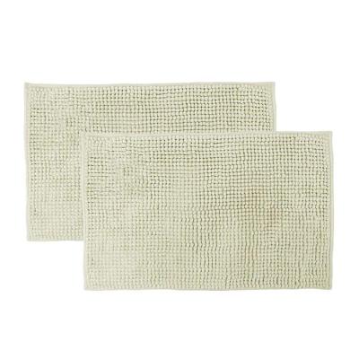 Kit 2 Tapetes Banheiro Bolinha Antiderrapante Palha 58x38cm