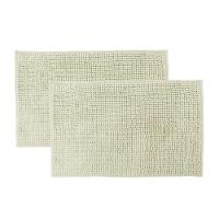 Kit 2 Tapetes Banheiro Bolinha Antiderrapante Palha 58x38cm - 1