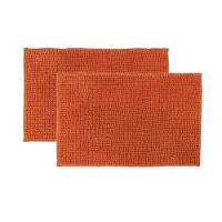 Kit 2 Tapetes Banheiro Bolinha Antiderrapante Salmão 58x38cm - 1