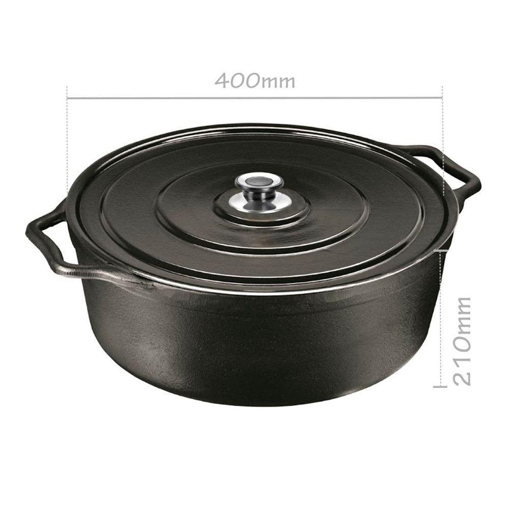 Caçarola Artesanal Tampa Metálica Panela Mineira 40cm 15l - 4
