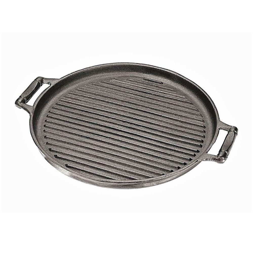 Chapa Estriada Grill Redonda Alça Ferro Panela Mineira 37cm - 1