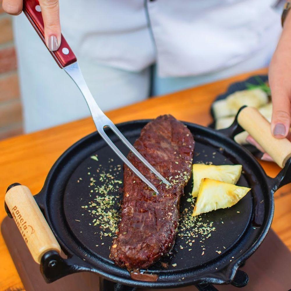 Fogareiro Fogo Forte Com Bifeteira Ferro Panela Mineira 22cm - 3