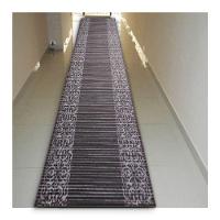 Tapete Passadeira Emborrachada Pvc Antiderrapante 0,65x5,00m Barrado Marrom Branco - 3