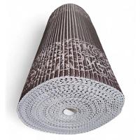 Tapete Passadeira Emborrachada Pvc Antiderrapante 0,65x5,00m Barrado Marrom Branco - 6