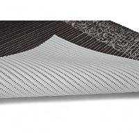 Tapete Passadeira Emborrachada Pvc Antiderrapante 0,65x5,00m Barrado Marrom Branco - 7