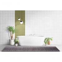 Tapete Passadeira Emborrachada Pvc Antiderrapante 0,65x4,00m Barrado Marrom Branco