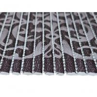 Tapete Passadeira Emborrachada Pvc Antiderrapante 0,65x4,00m Barrado Marrom Branco - 8
