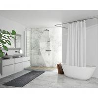 Tapete Passadeira Emborrachada Pvc Antiderrapante 0,65x3,00m Barrado Marrom Branco