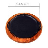 Chapa Petisco Redonda Ferro Suporte Panela Mineira 24x4cm - 4