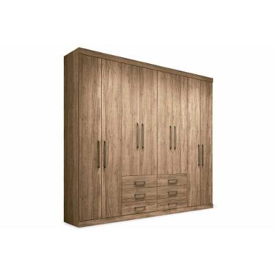 Guarda Roupa Casal Master 8.6 8 Portas de Abrir 6 Gavetas Atacama Santos Andirá