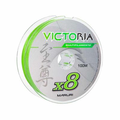 Linha De Pesca Multifilamento 8 Fios Victoria Verde Lima 100m Tamanho 0,24mm