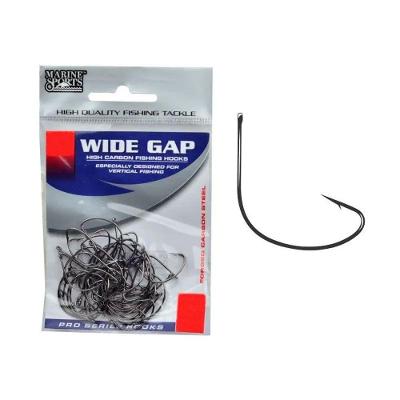 Anzol Marine Sports Wide Gap Preto Tamanho N2/0