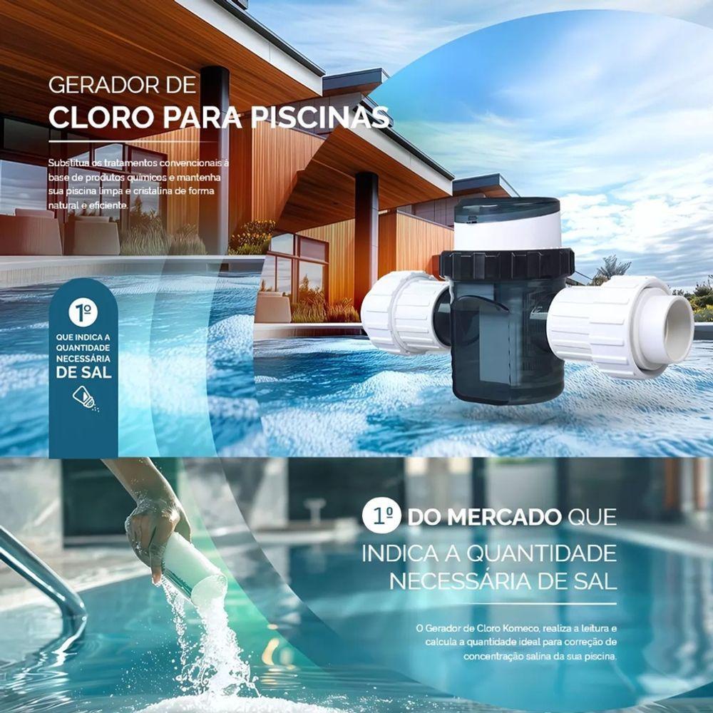 Gerador De Cloro Para Piscinas Até 60 Mil Litros Kogc 15g - Komeco - 3