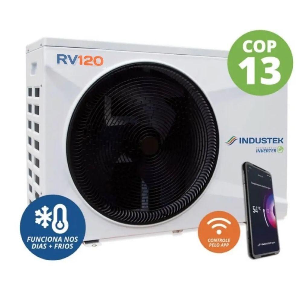Trocador De Calor Para Piscinas Até 120 Mil Litros Wi-fi Inverter Rv120 - Industek - 2