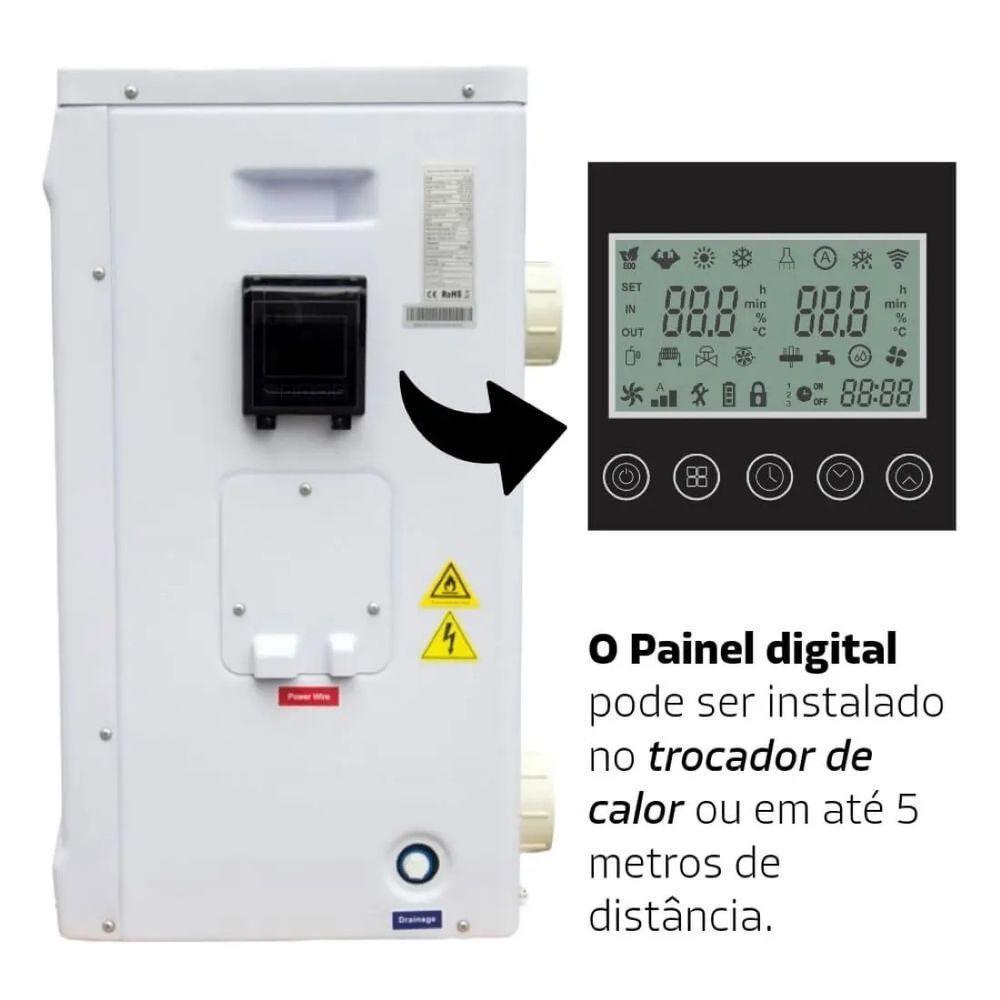 Trocador De Calor Para Piscinas Até 120 Mil Litros Wi-fi Inverter Rv120 - Industek - 3