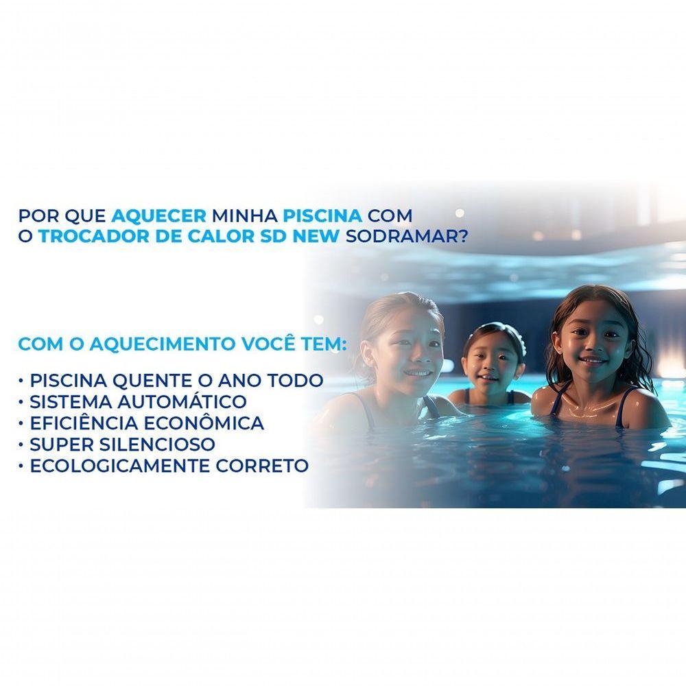 Trocador De Calor Para Piscinas De Até 25 Mil Litros New Sd 220V Bifásico - Sodramar - 5