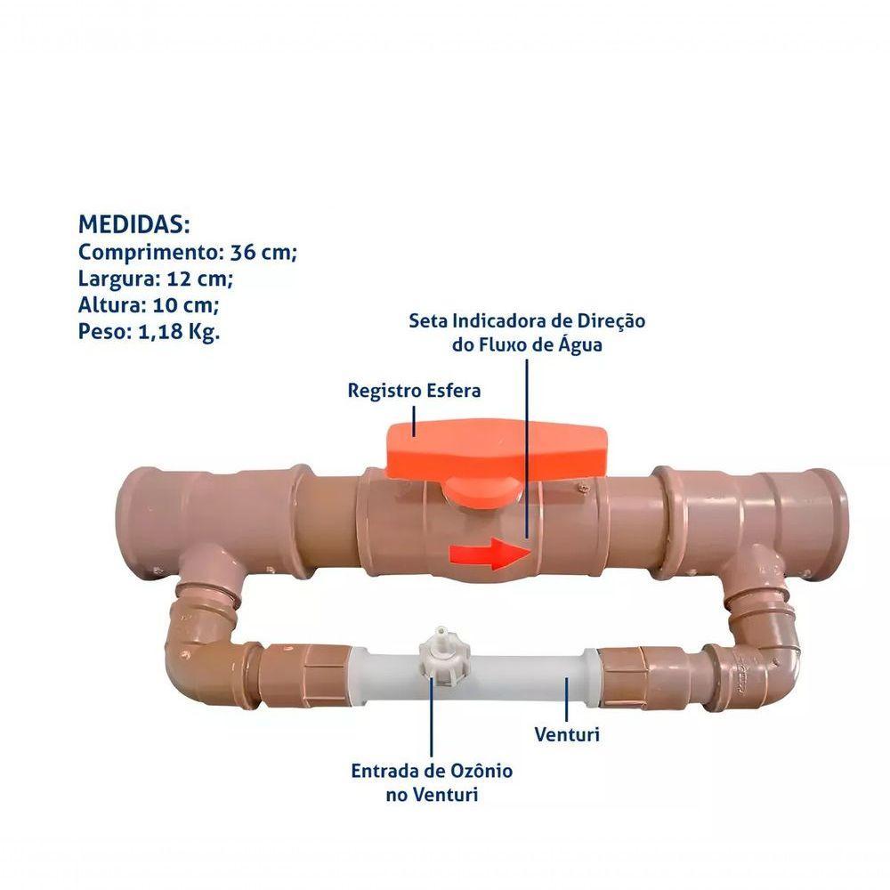 Gerador De Ozônio Para Piscinas De Clubes E Condomínios Até 50 Mil Litros 50 - Panozon 220V - 5