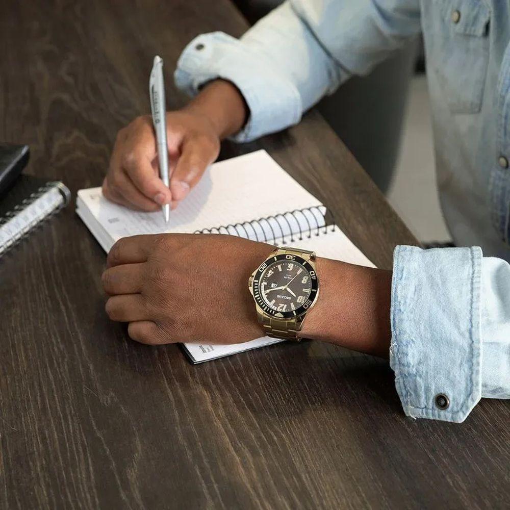 Relógio Seculus Long Life 44211gpsvda3 Dourado - 4