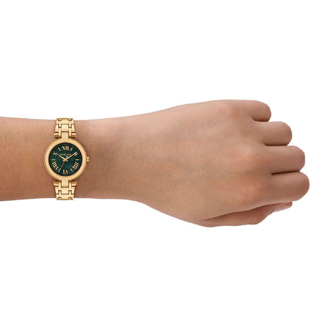 Relógio Michael Kors Laney Mk4892/1pn Dourado E Verde - 3