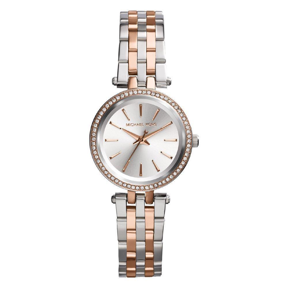 Relógio Michael Kors Petite Darci Mk3298/1kn Rose E Prata - 1