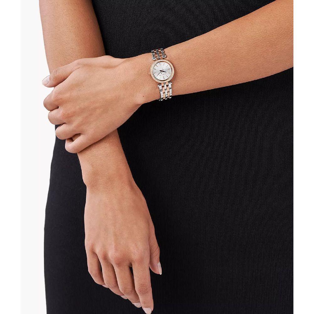 Relógio Michael Kors Petite Darci Mk3298/1kn Rose E Prata - 3