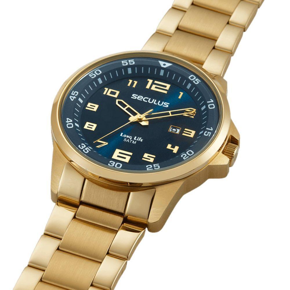 Relógio Seculus Long Life 20802gpsvda2 Dourado - 3