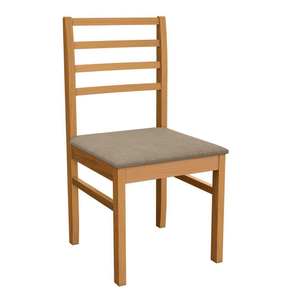 Conjunto Sala De Jantar Elisa Em Madeira Maciça 6 Cadeiras Linho Fendi - 8