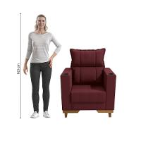 Poltrona Reclinável Kappesberg Florenza Veludo Bordô
