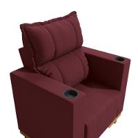 Poltrona Reclinável Kappesberg Florenza Veludo Bordô - 6