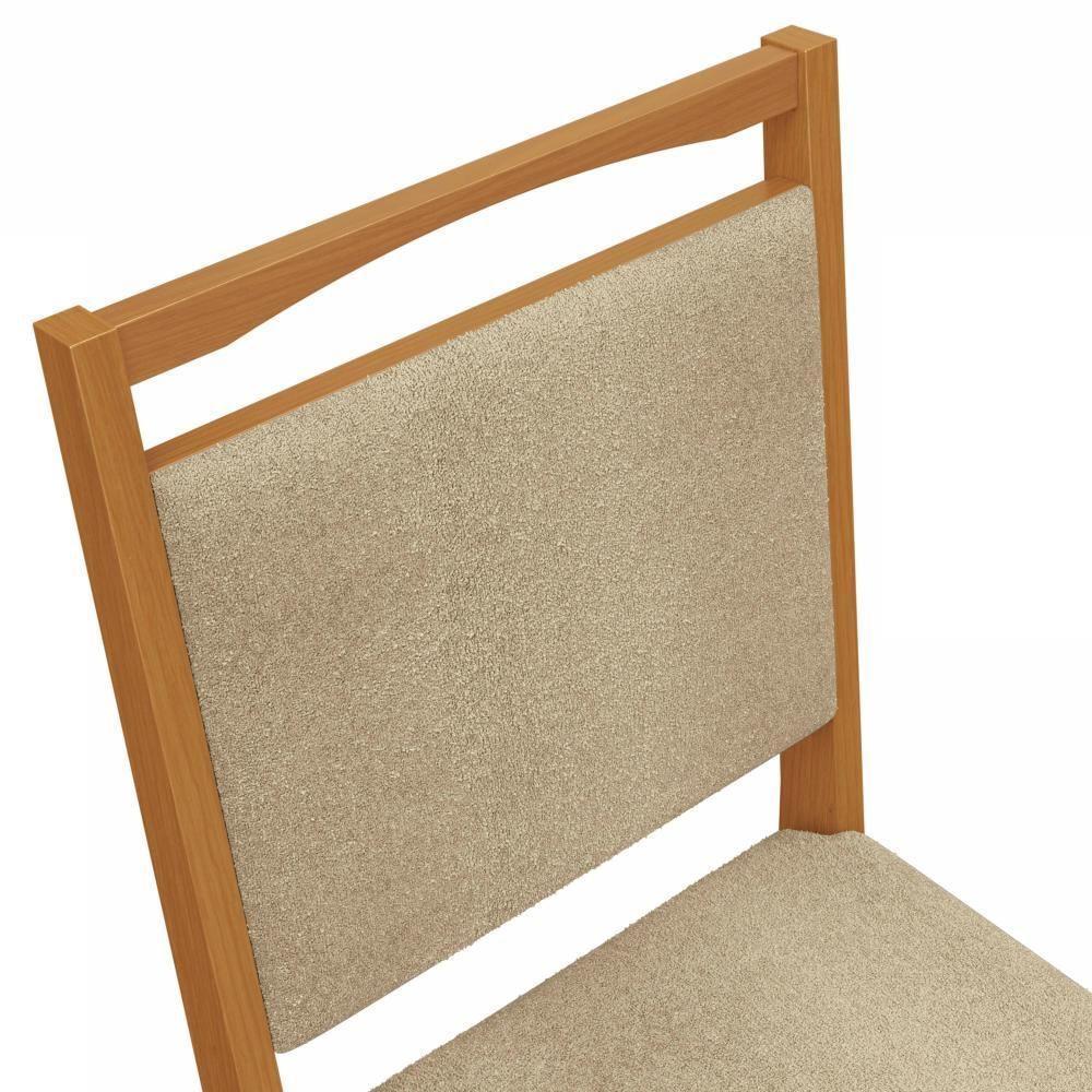 Conjunto Sala De Jantar Lina Em Madeira Maciça 6 Cadeiras Boucle Bege - 4