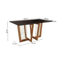 Conjunto Sala De Jantar Lina Em Madeira Maciça 6 Cadeiras Boucle Bege - 10