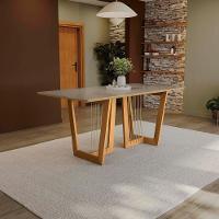 Conjunto Sala De Jantar Dora Em Madeira Maciça 6 Cadeiras Linho Fendi - 9