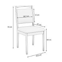 Conjunto Sala De Jantar Lina Em Madeira Maciça 6 Cadeiras Linho Fendi - 3