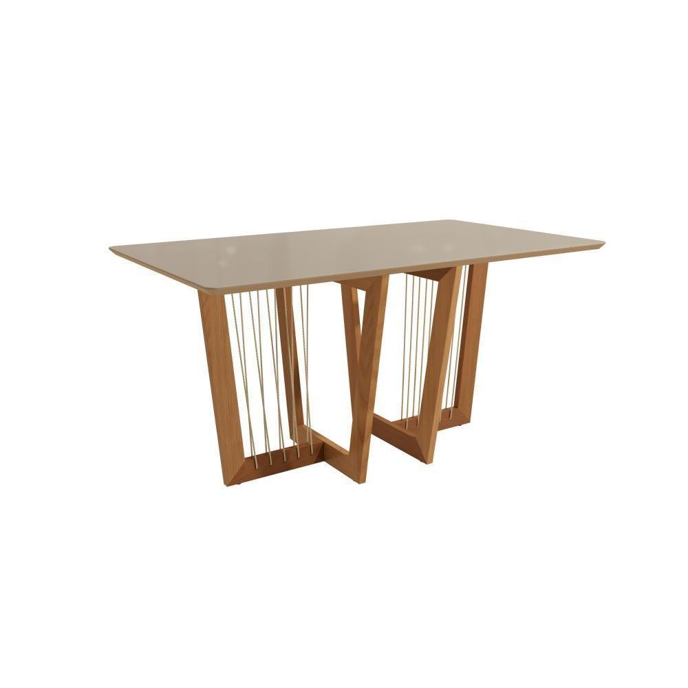 Conjunto Sala De Jantar Dora Em Madeira Maciça 6 Cadeiras Boucle Cinza - 8