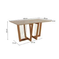 Conjunto Sala De Jantar Dora Em Madeira Maciça 6 Cadeiras Boucle Cinza - 5