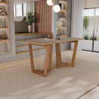 Conjunto Sala De Jantar Dora Em Madeira Maciça 6 Cadeiras Boucle Cinza - 10