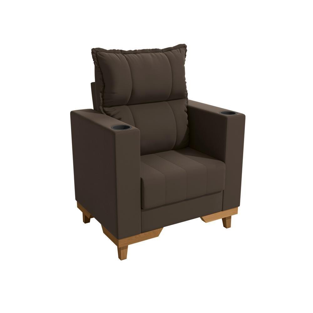 Poltrona Reclinável Kappesberg Florenza Suede Café - 4