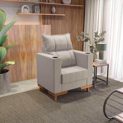 Poltrona Reclinável Kappesberg Florenza Linho Caqui