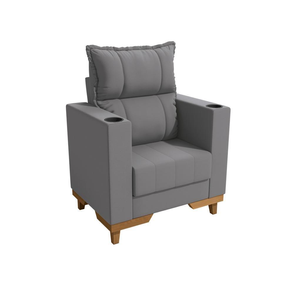 Poltrona Reclinável Kappesberg Florenza Veludo Titanio - 2