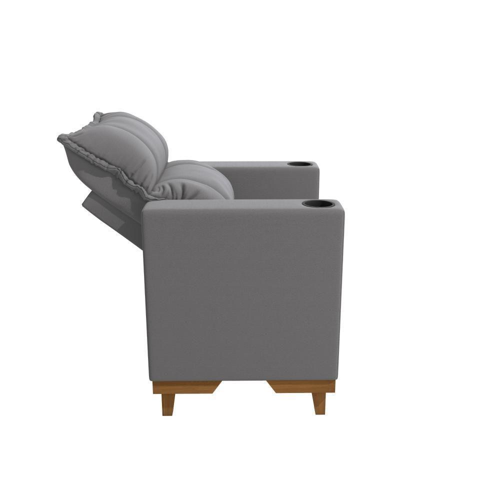 Poltrona Reclinável Kappesberg Florenza Veludo Titanio - 7