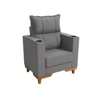 Poltrona Reclinável Kappesberg Florenza Veludo Titanio - 2