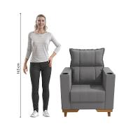 Poltrona Reclinável Kappesberg Florenza Veludo Titanio