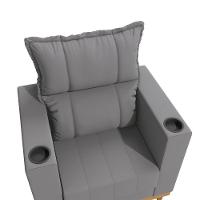 Poltrona Reclinável Kappesberg Florenza Veludo Titanio - 6