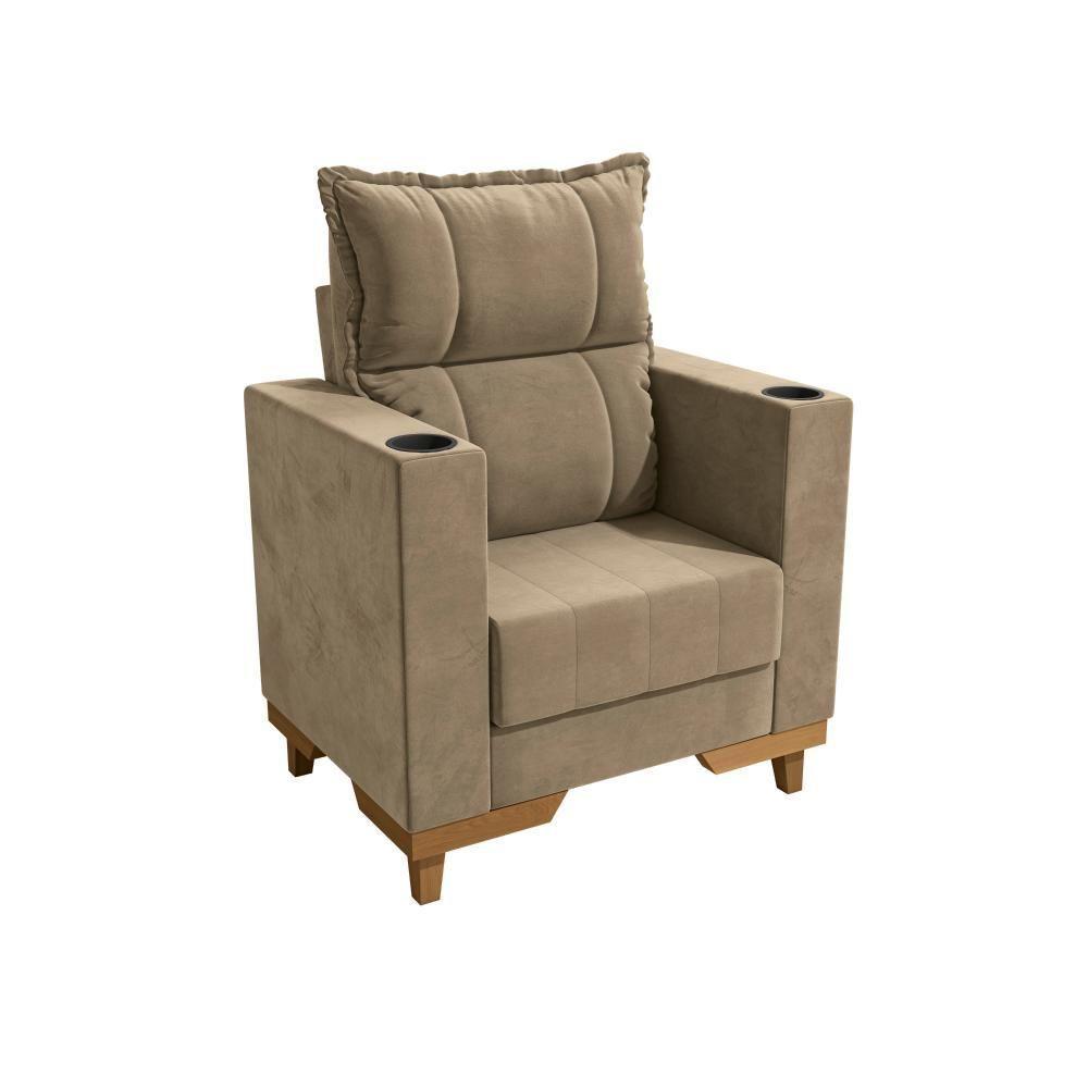 Poltrona Reclinável Kappesberg Florenza Veludo Bege - 2