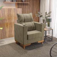 Poltrona Reclinável Kappesberg Florenza Veludo Bege - 1