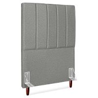 Cabeceira Solteiro 100 Cm Com Frame Carla Linho Cinza Escuro Artte Cinza Escuro - 1