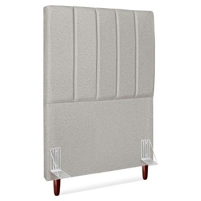 Cabeceira Solteiro 90 Cm Com Frame Carla Linho Cinza Artte Cinza