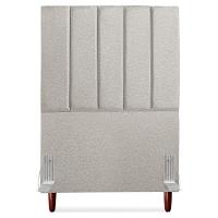 Cabeceira Solteiro 90 Cm Com Frame Carla Linho Cinza Artte Cinza - 5