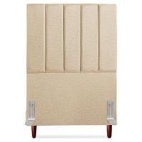 Cabeceira Solteiro 90 Cm Com Frame Carla Linho Bege Artte Bege - 5